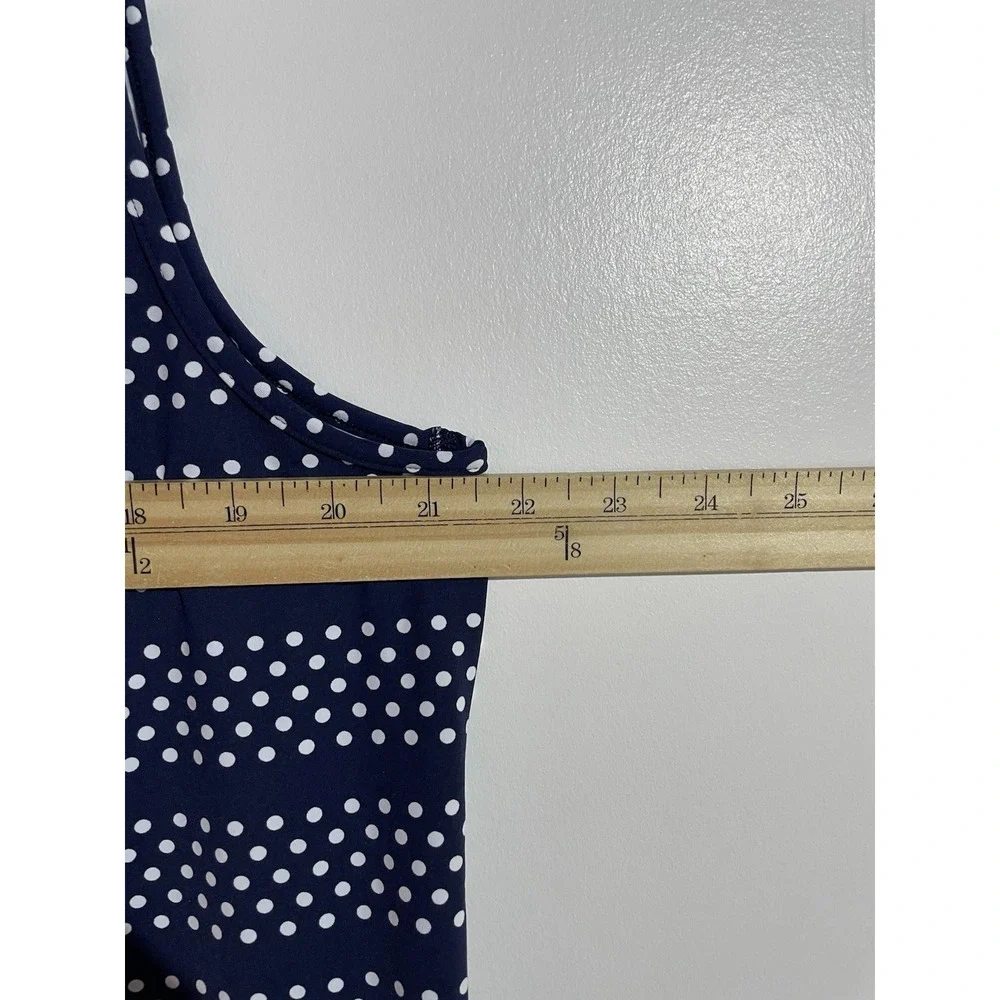 Lands End Swim Dress XL/P Blue Cover Up Beachy Vacation Resort Cruise UPF‎